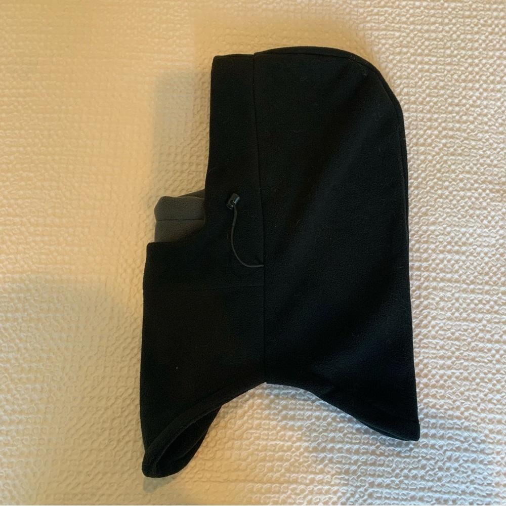 Black Fleece Hood with Drawstring